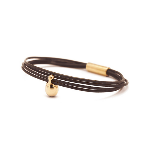 Bronzen Charm Armband verguld