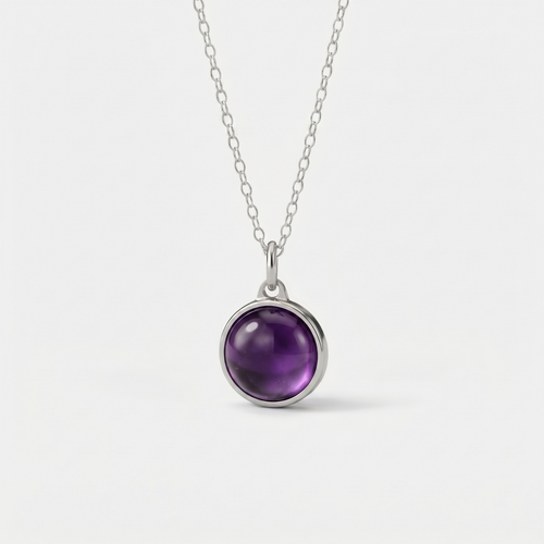 Amethist Pendant in edelstaal