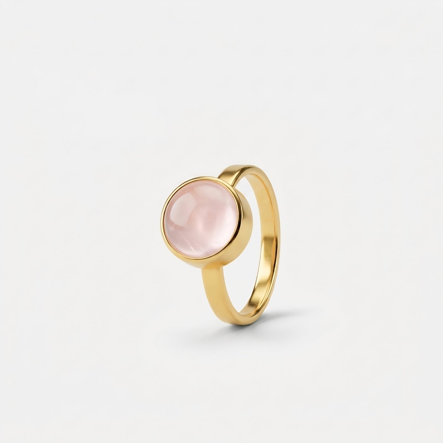 Rozenkwarts Ring verguld