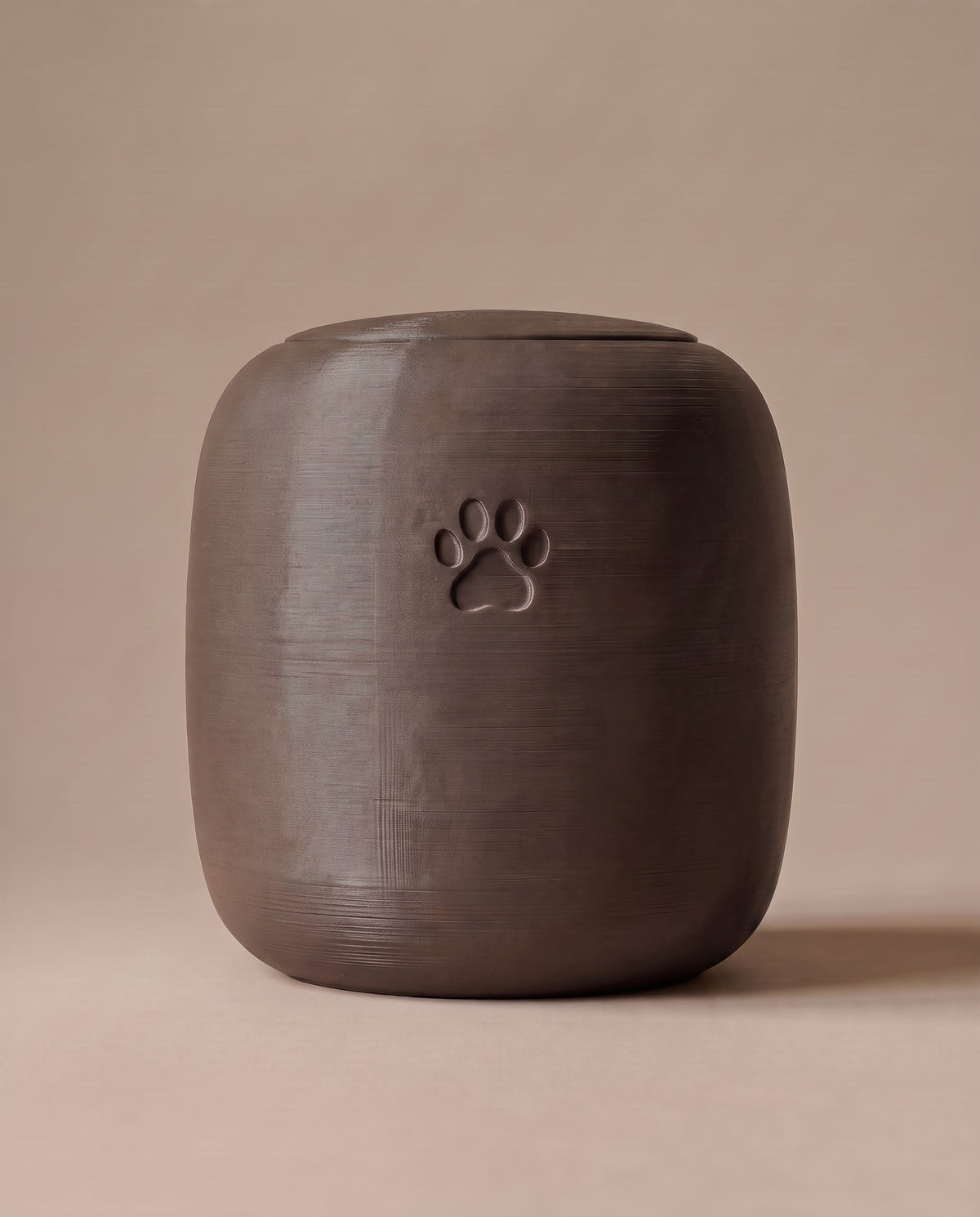 Urn voor dieren van biokunststof in notenbruin, model Forma