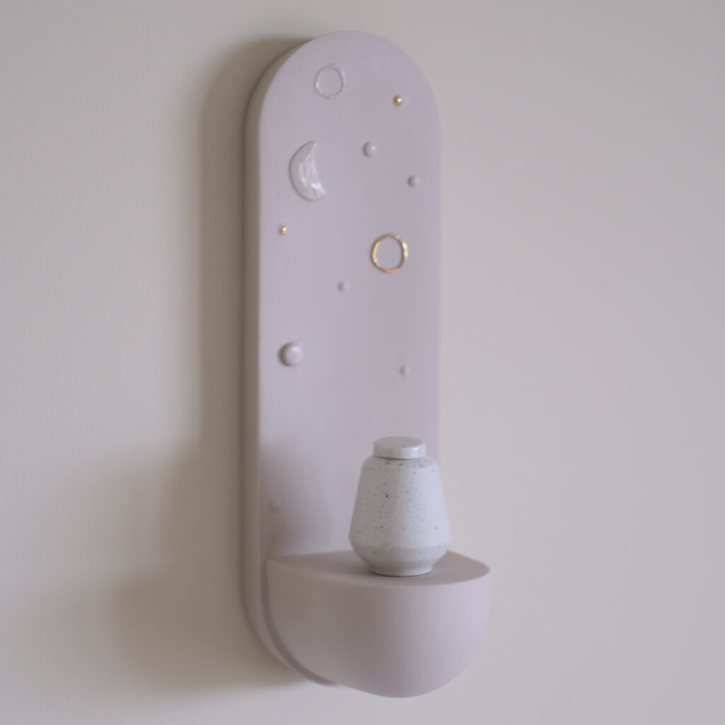 Gedenkplekje met mini urn zand – Horizon