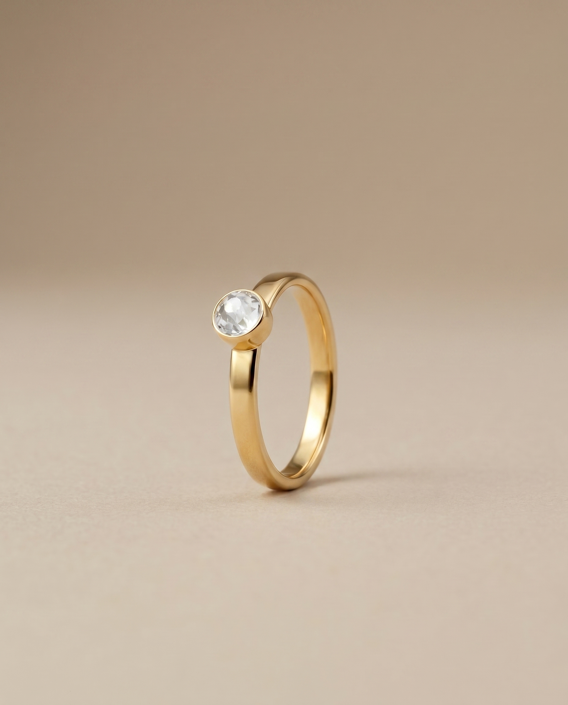 April Diamant Ring verguld