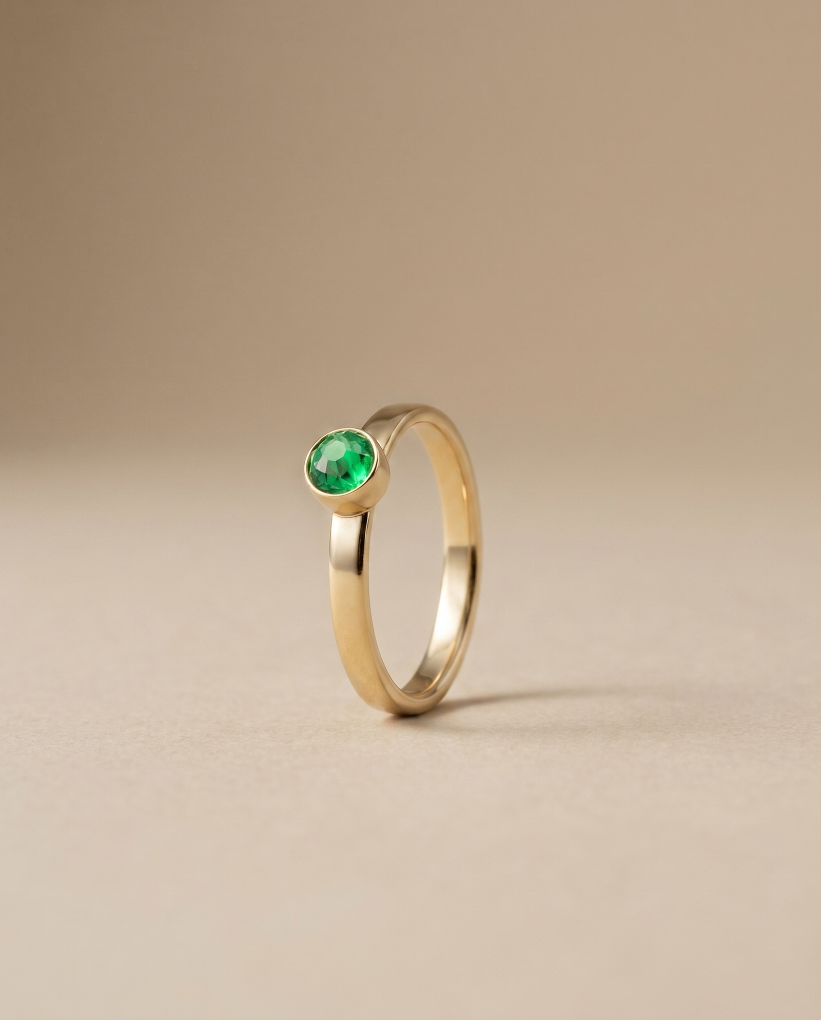 Augustus Groene Peridot Ring verguld