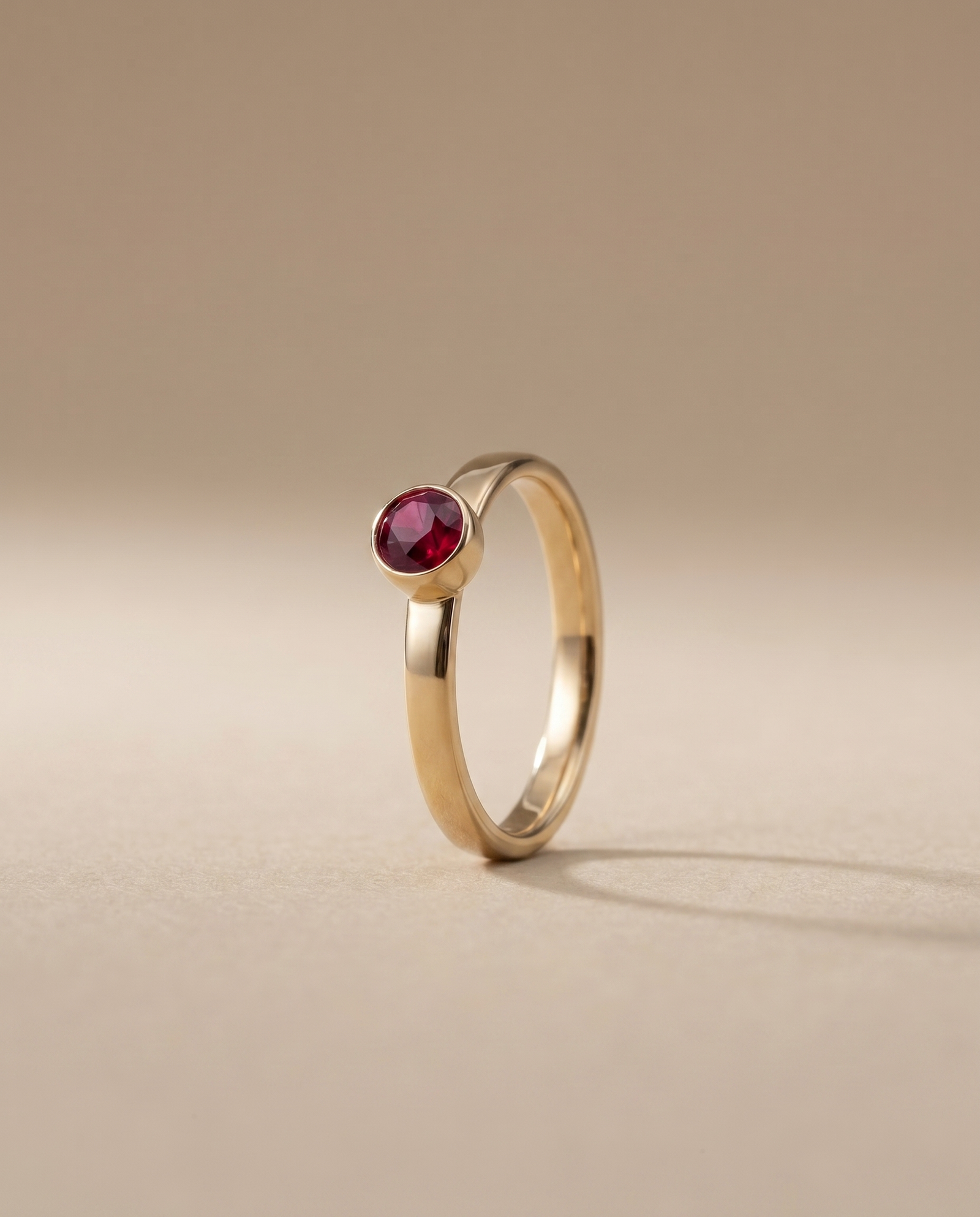 Februari Amethist Ring verguld