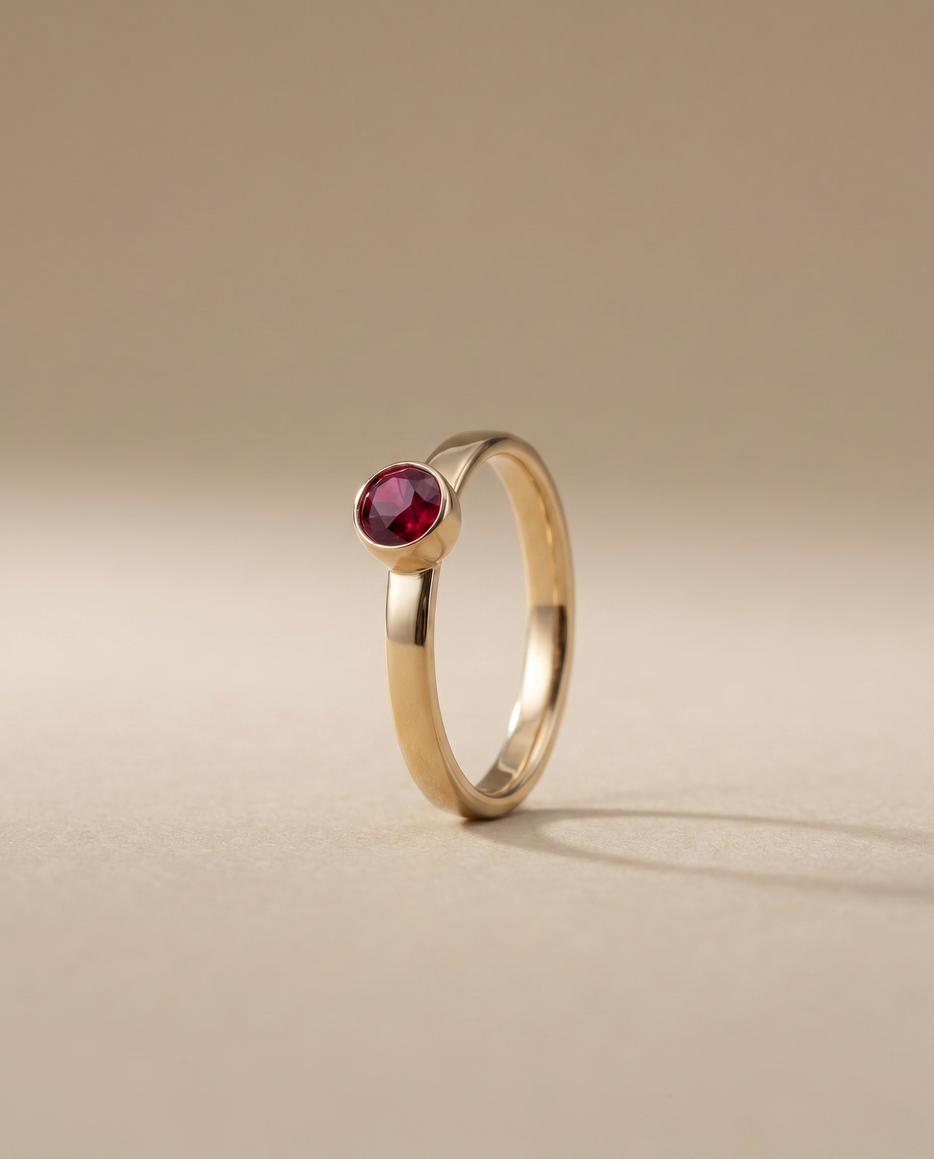 Februari Amethist Ring verguld