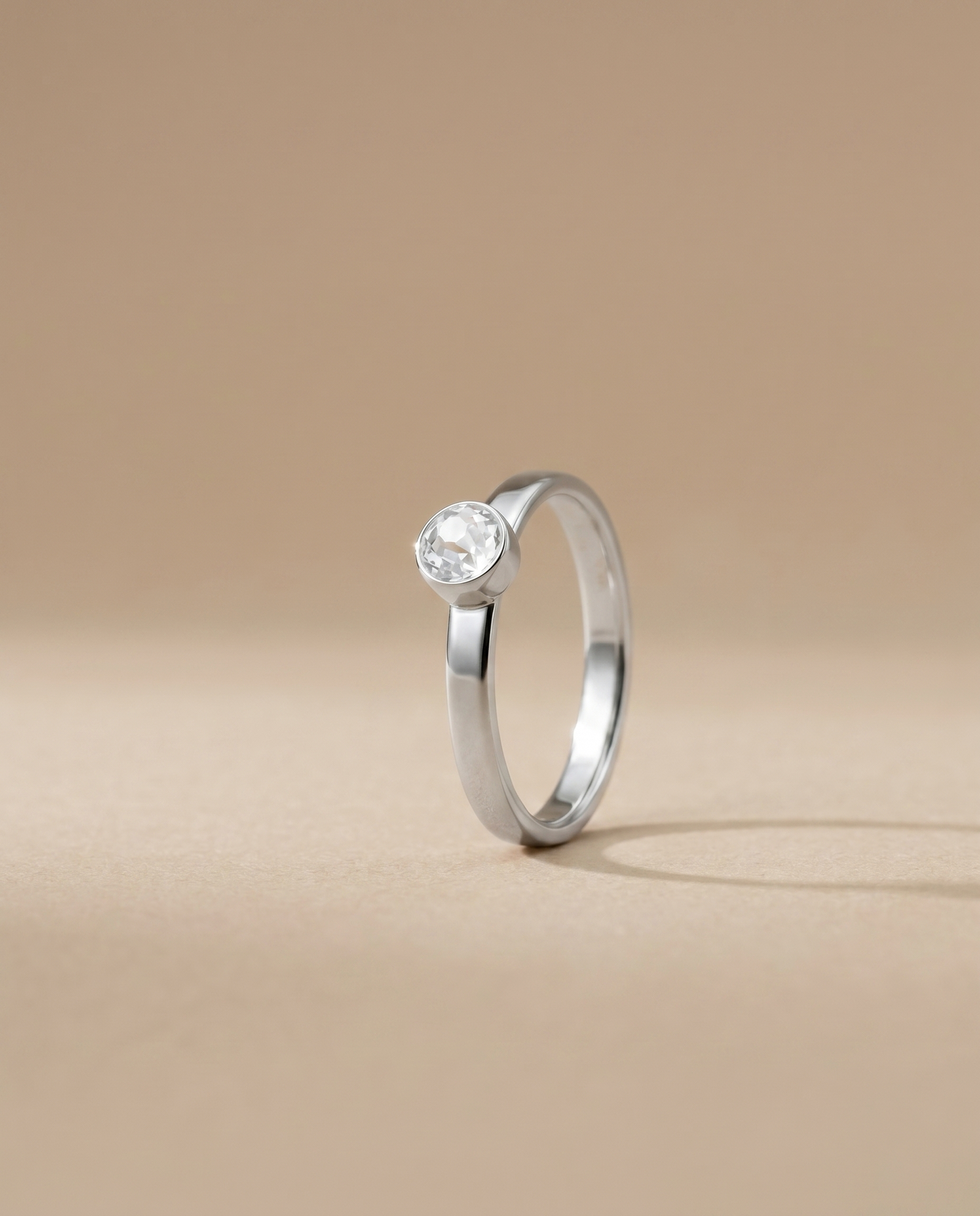 April Diamant Ring in edelstaal