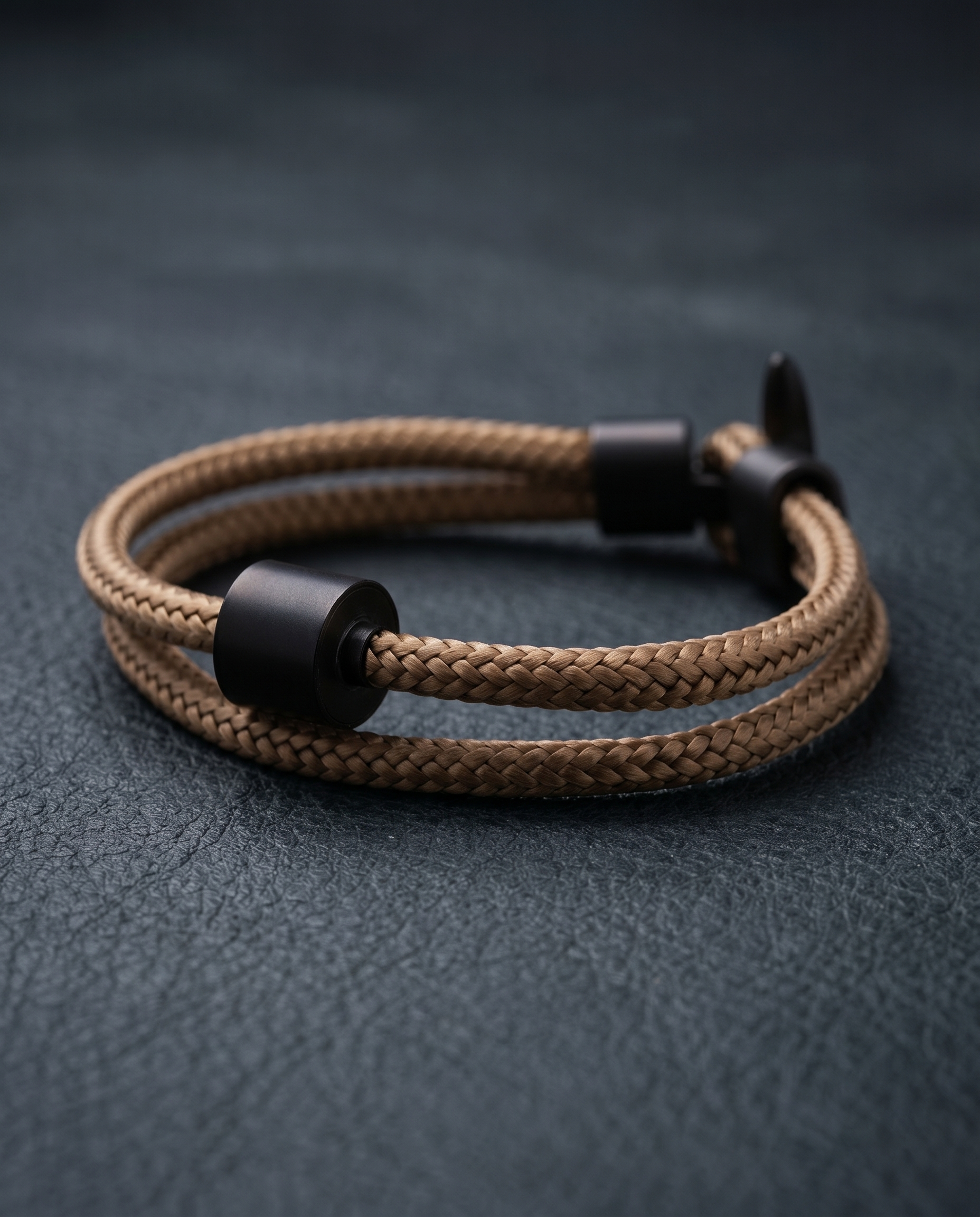 Goudzand Koord Armband in black edition