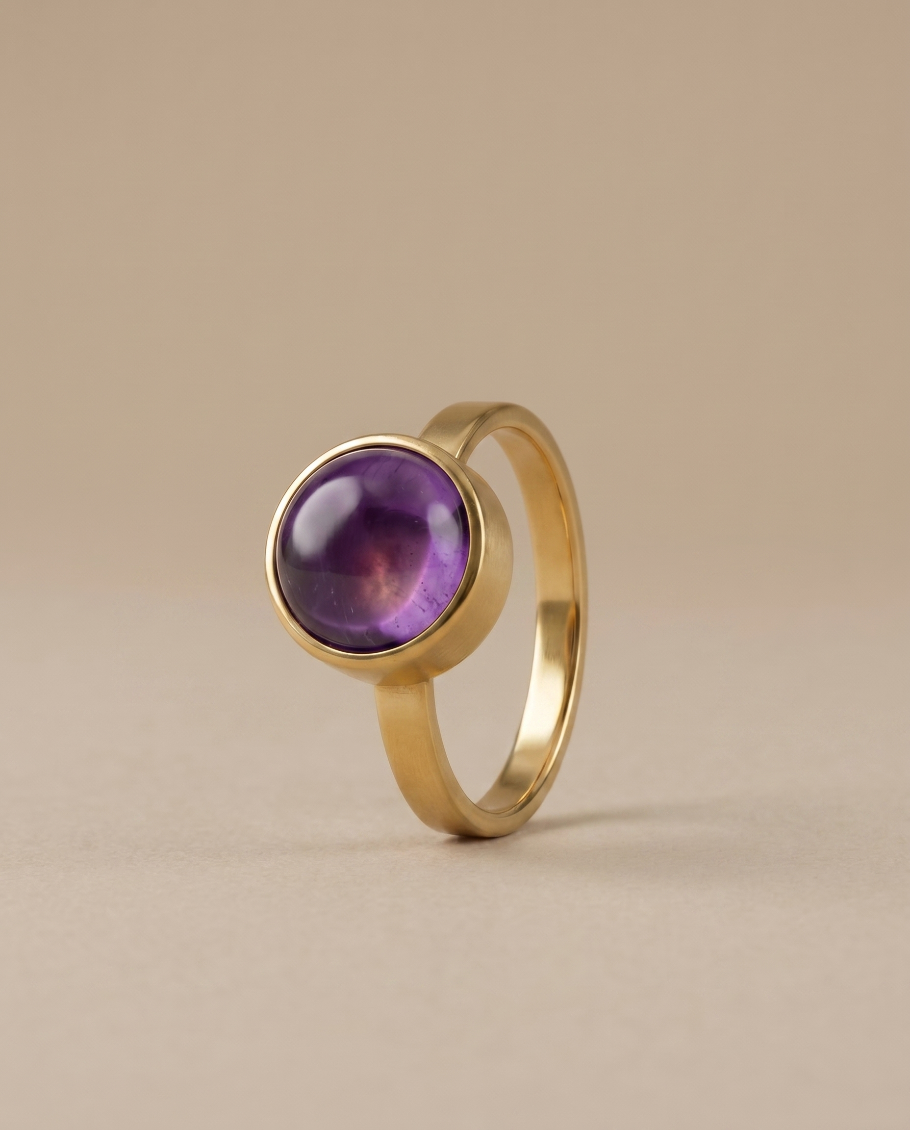 Amethist Ring verguld