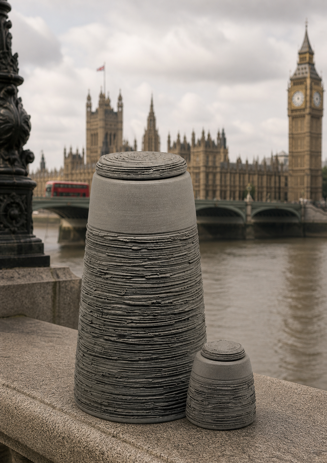 Mini keramieken urn Thames – Londen, 200ml, handgemaakt door Manu Vanherp · Unica Terra, Brugge (foto 6)