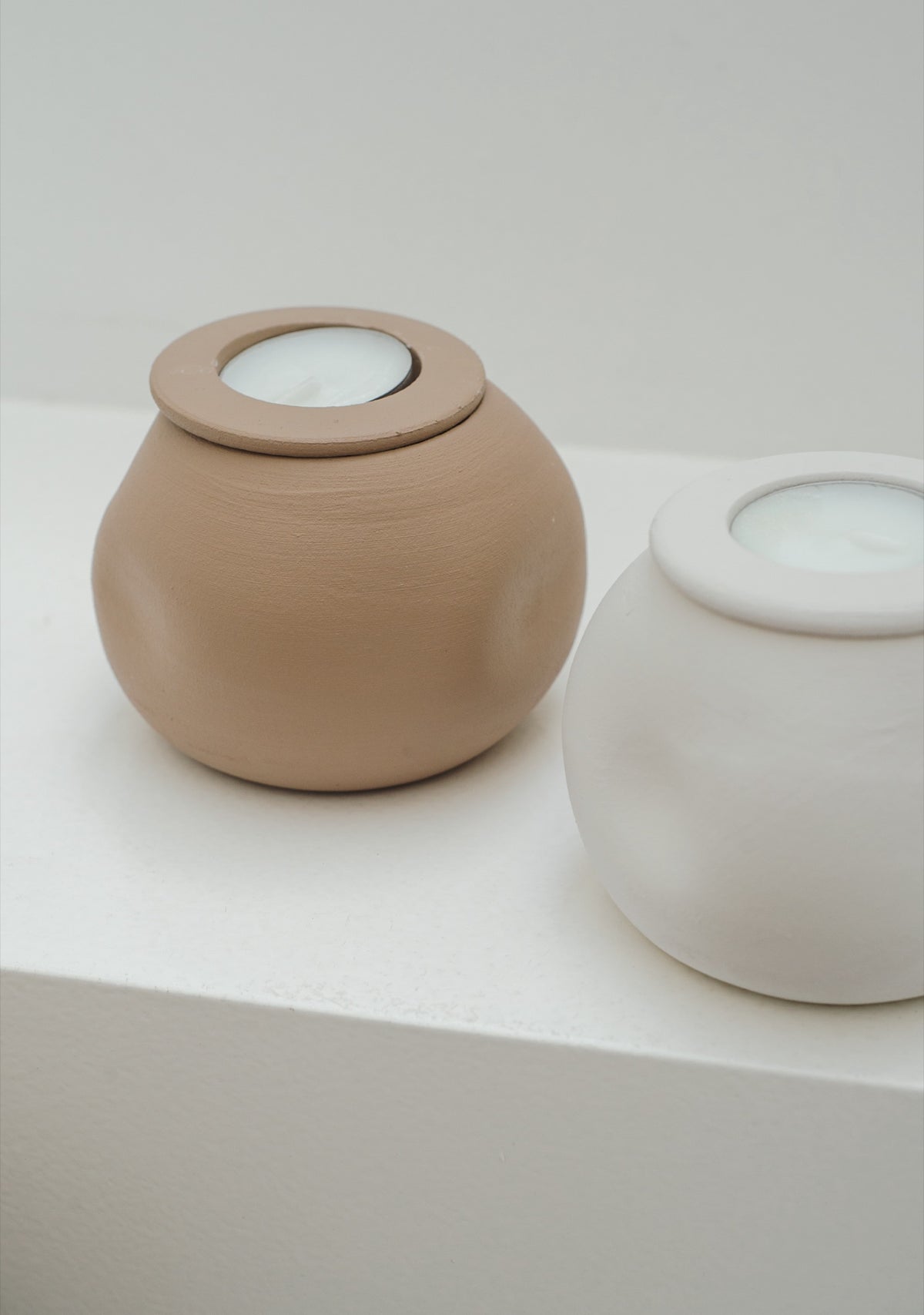 Mini urn 200 ml keramiek met waxinelichthouder