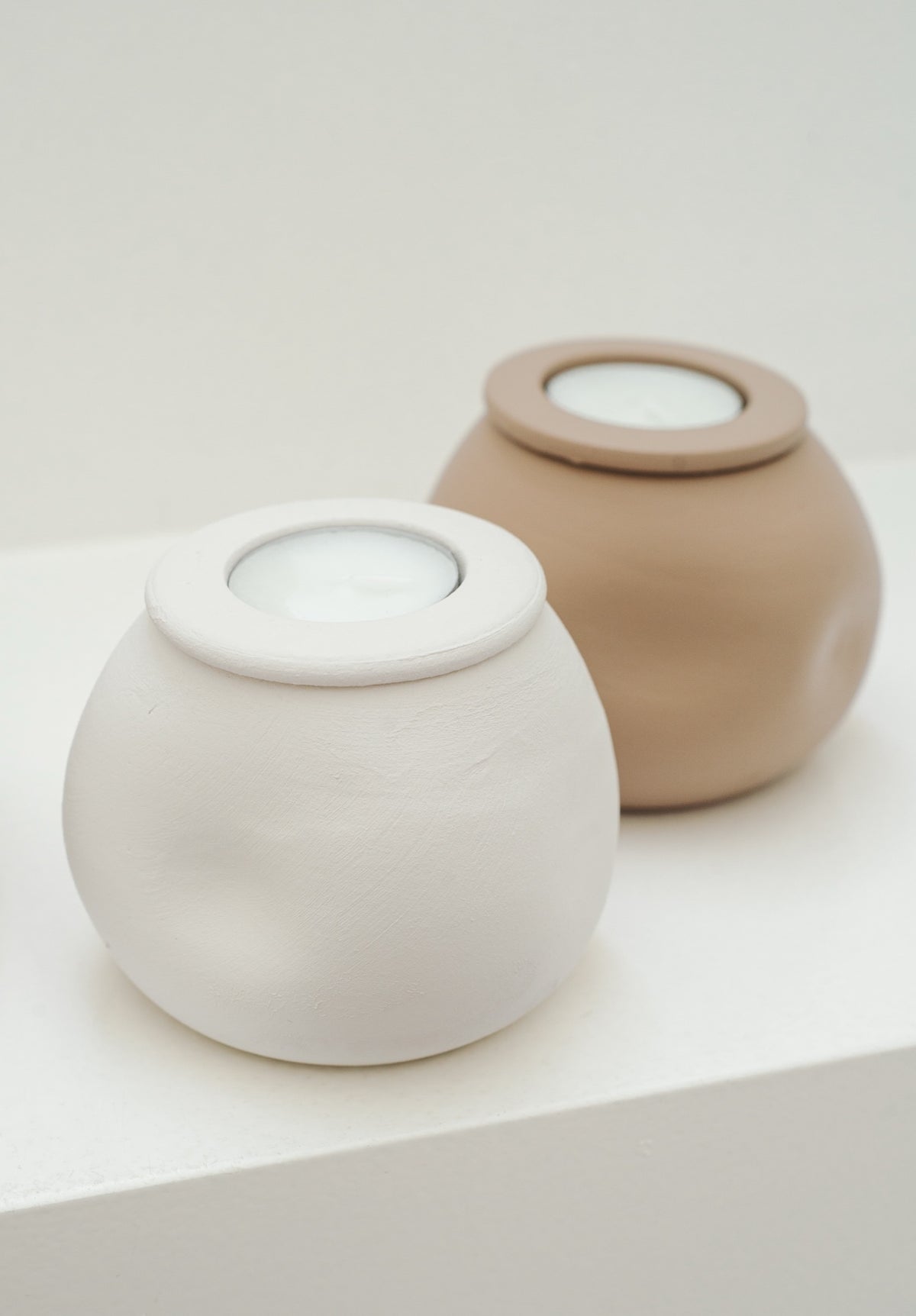 Mini urn 200 ml keramiek met waxinelichthouder