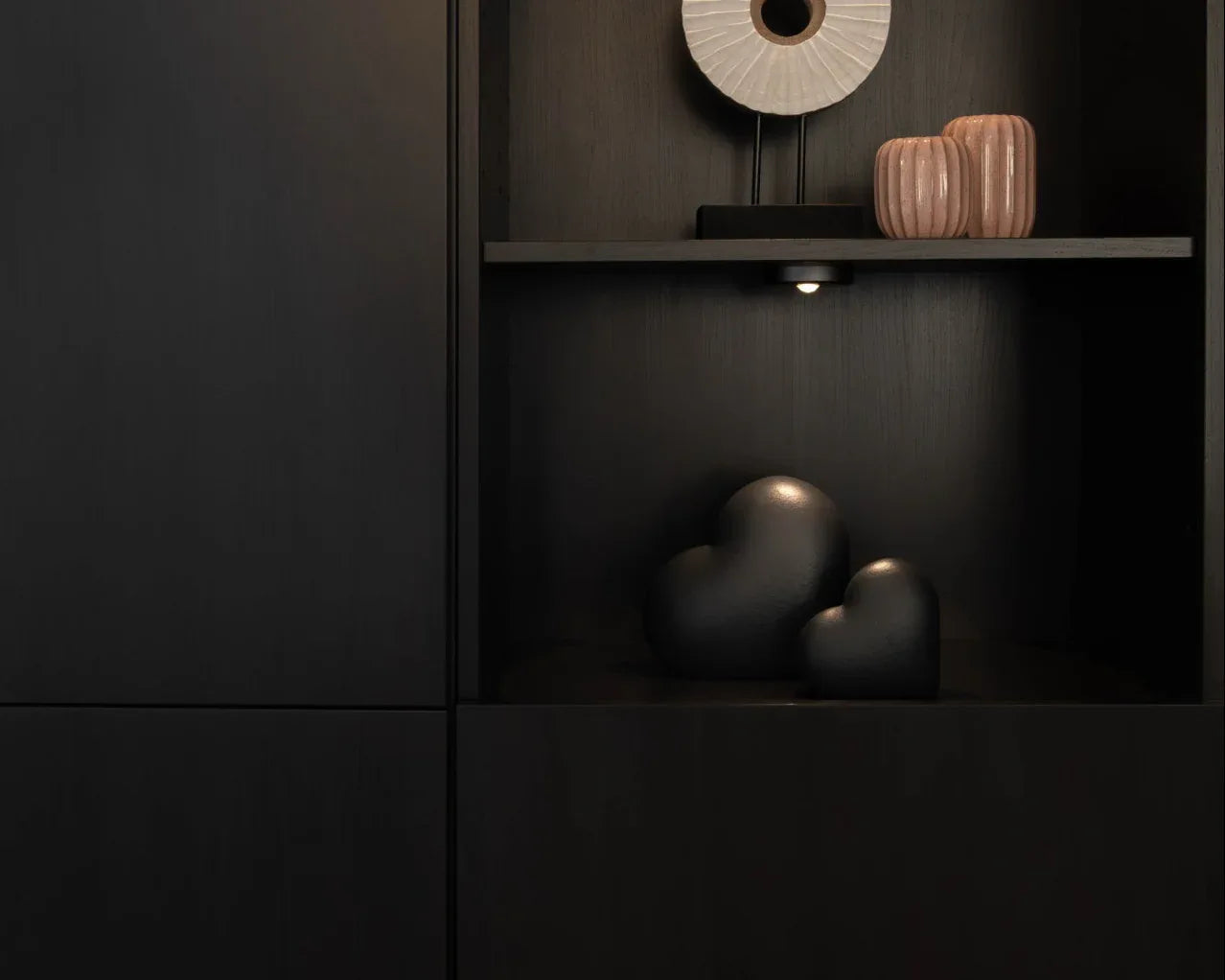 Heart mini urn midnight