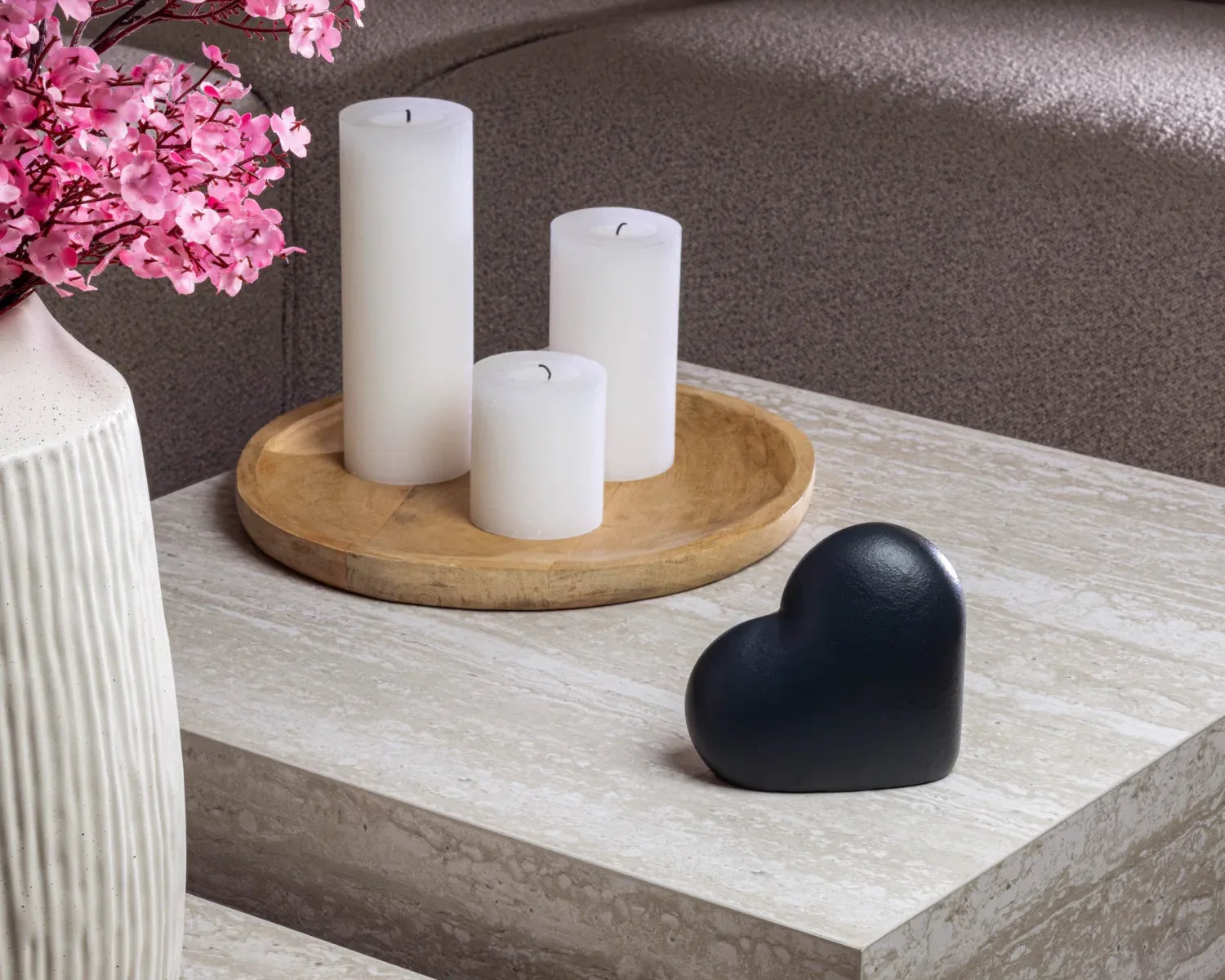 Heart mini urn midnight