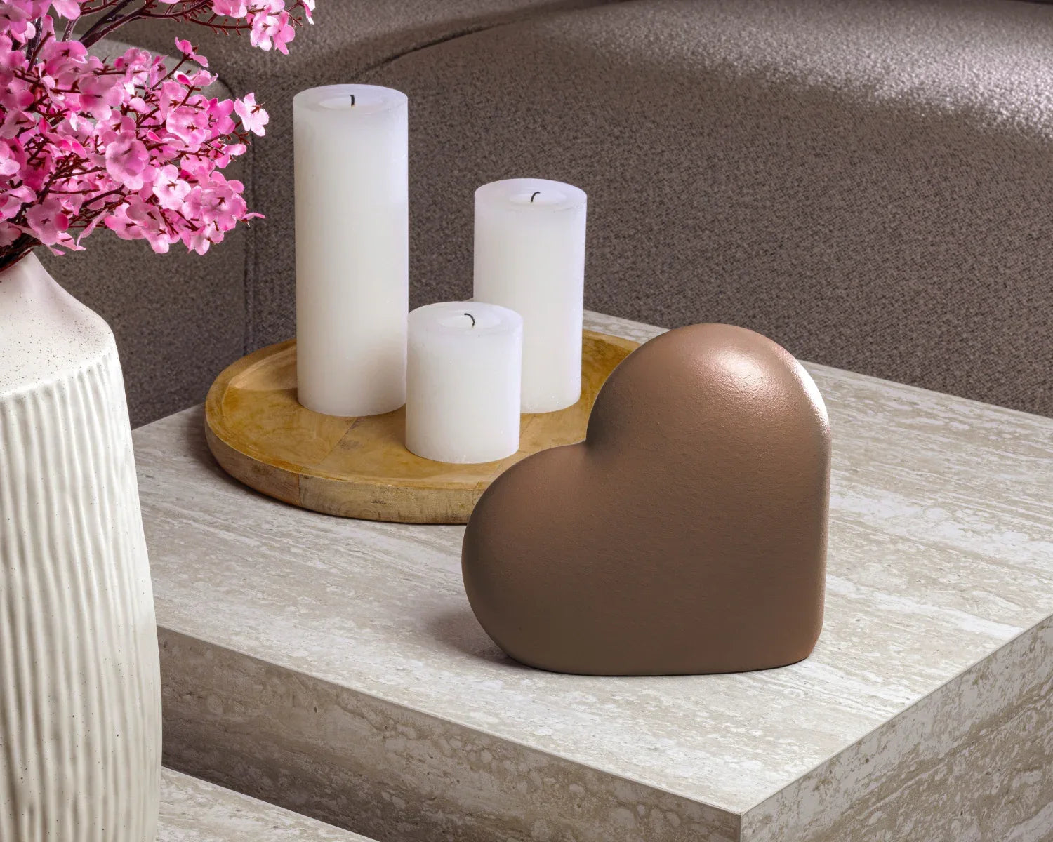 Heart mini urn cedar