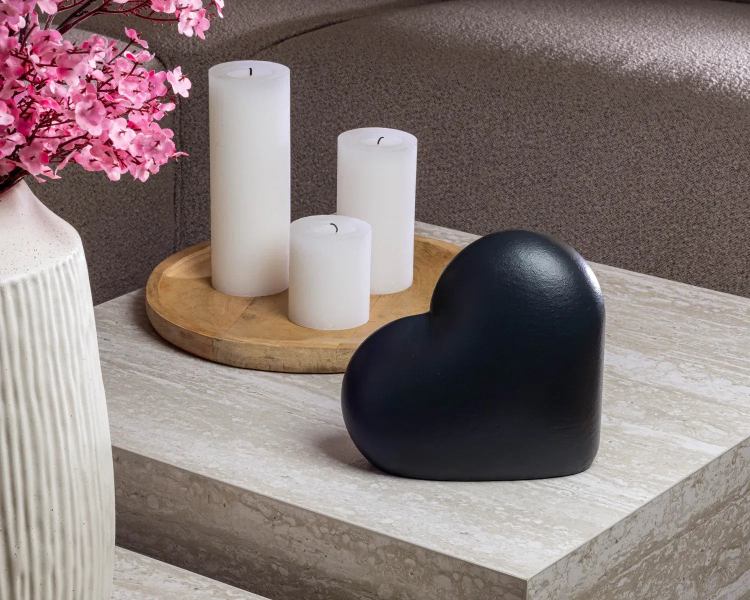 Heart mini urn midnight