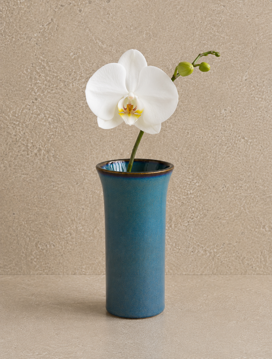 TULIPA – handgemaakt vaasje in groen & blauw keramiek